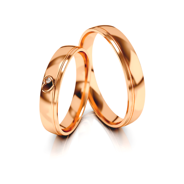 Bild von Trauringe "Romantisch"_326 Roségold