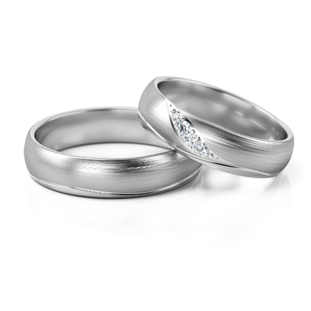 Bild von Trauringe "Flow" - 283 W