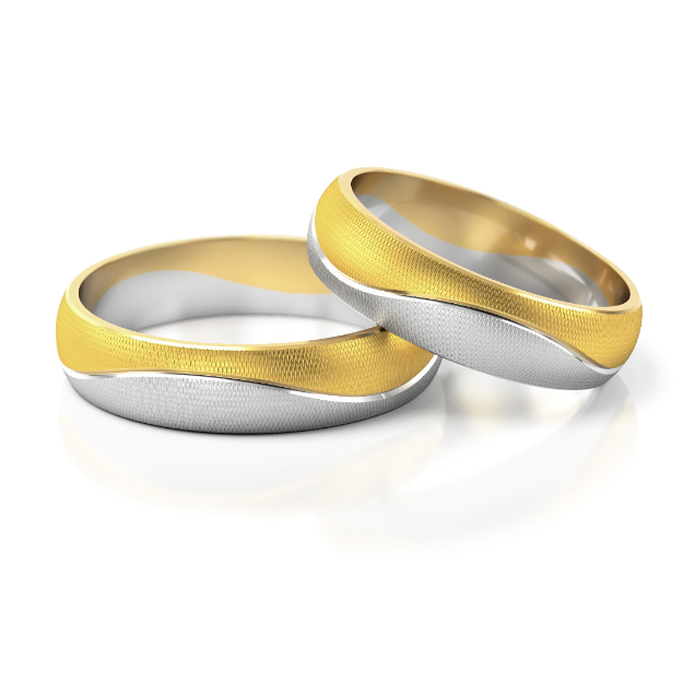 Bild von Trauringe "Flow" - 204 GW