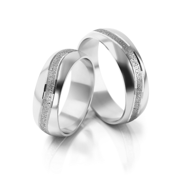 Bild von Trauringe "Flow" - 116 W